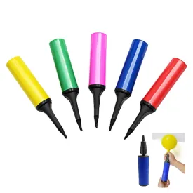 1, 3 Or 5 x Hand Held Balloon Air Pump: Dual Action Plastic Inflator Party