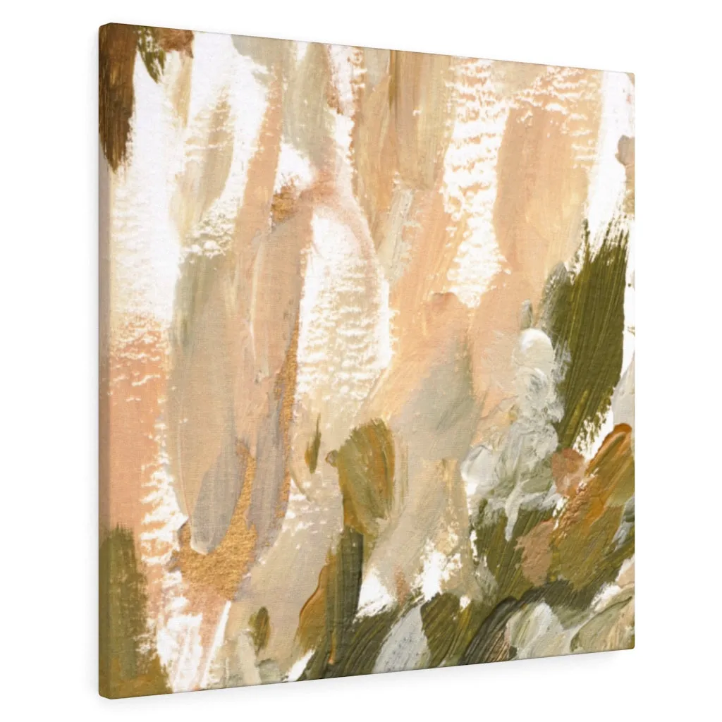 Abstract Canvas Art | Brown White Beige Green