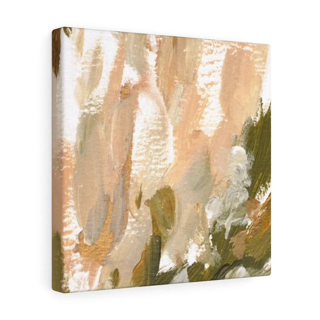 Abstract Canvas Art | Brown White Beige Green