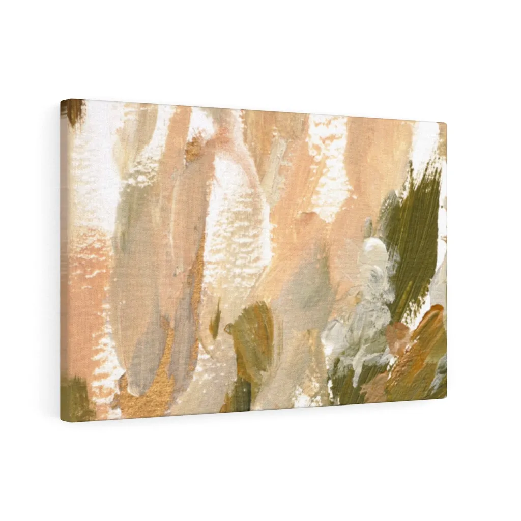 Abstract Canvas Art | Brown White Beige Green