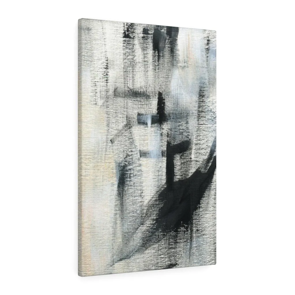 Abstract Canvas Art | White Beige Black