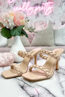 Catia Braided Heels: Nude