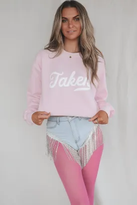 DEAL Hey Taken Babe Lilac Cropped Pullover