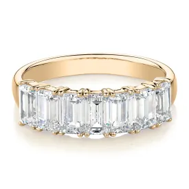 Dress ring with 2.1 carats* of diamond simulants in 10 carat yellow gold