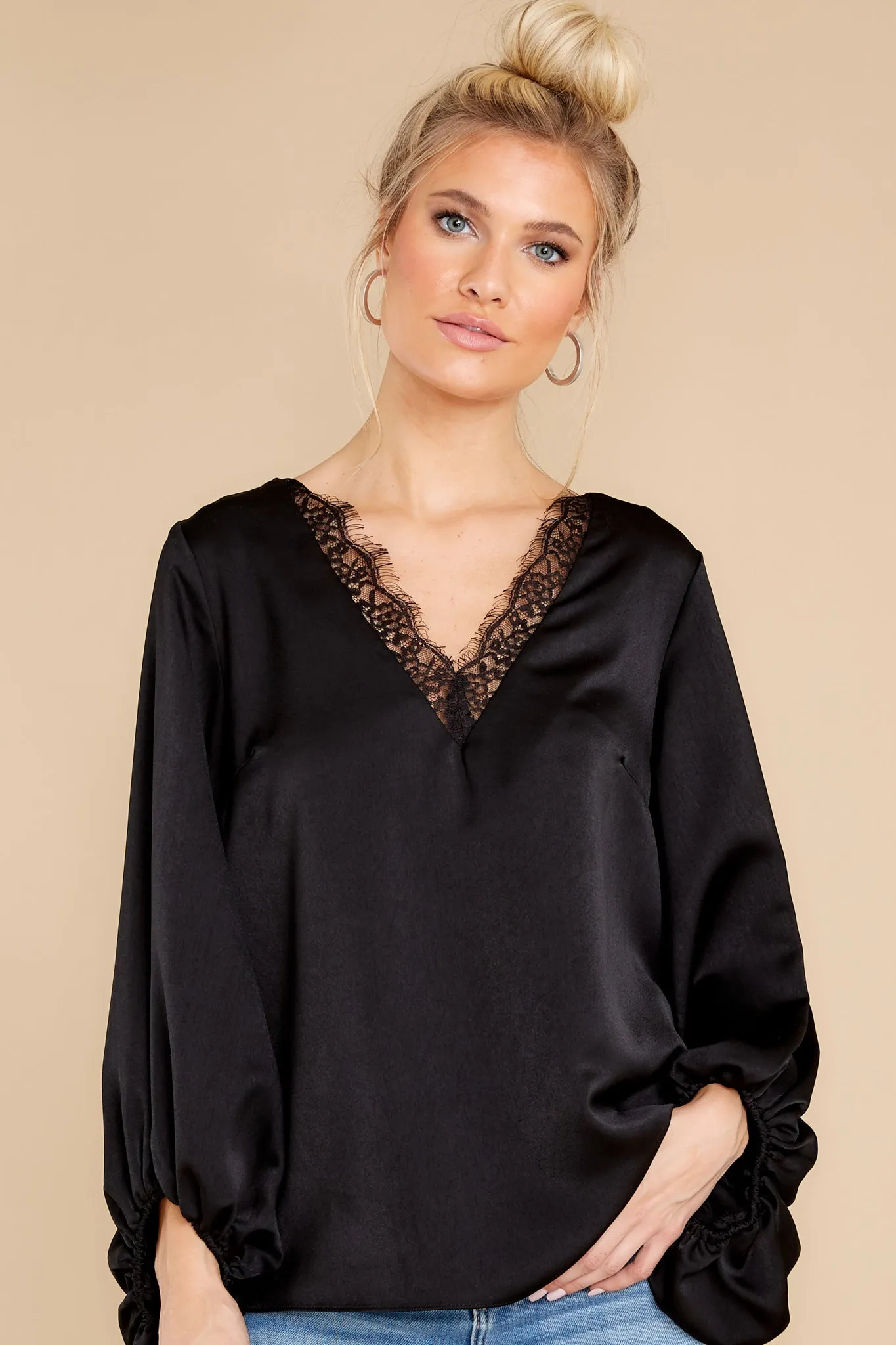 Endlessly Devoted Black Lace Top