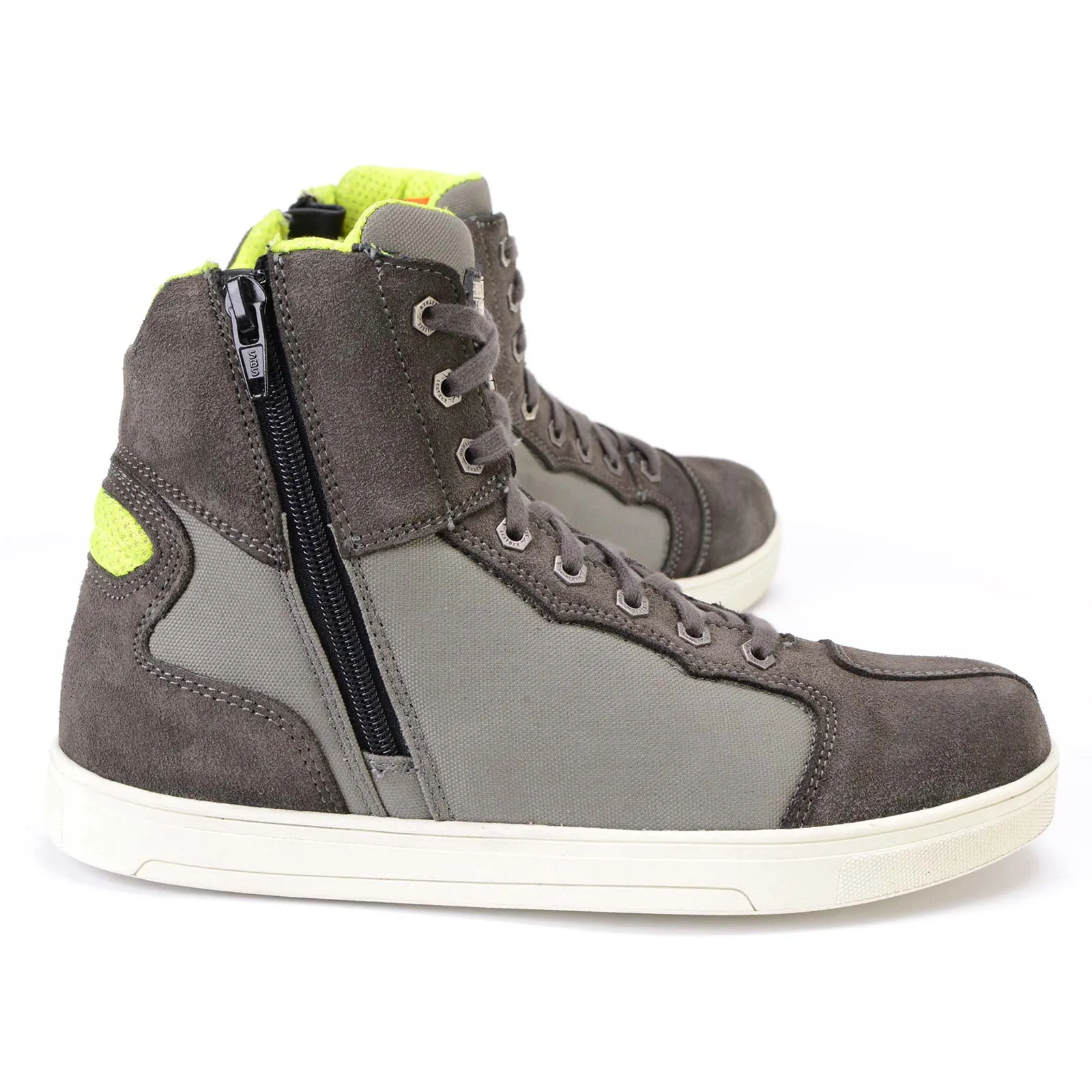 Milwaukee Leather MBM9117 Men's Dark Grey Suede and Grey Canvas Street