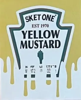 Yellow Mustard Condiment Canvas  Giclee