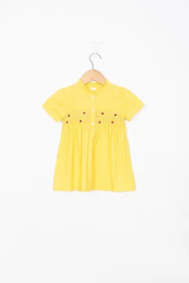 Yellow Smocking Dress